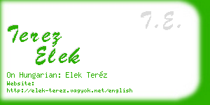 terez elek business card